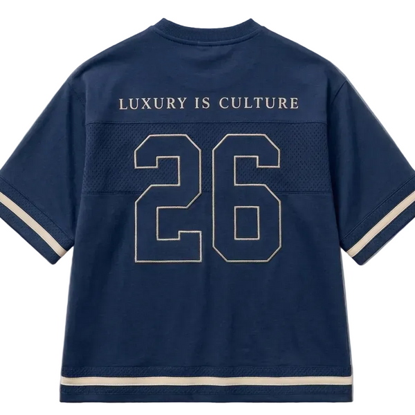 Jersey T-Shirt- Navy/Apricot