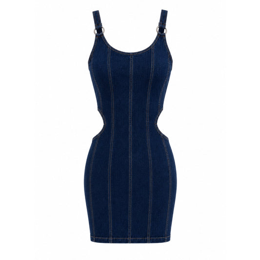 Denim Dress-Denim Blue